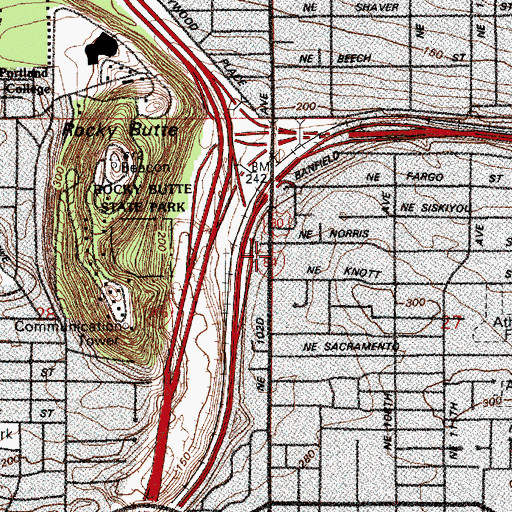 Topographic Map of Kingdom Hall of Jehovahs Witnesses, OR