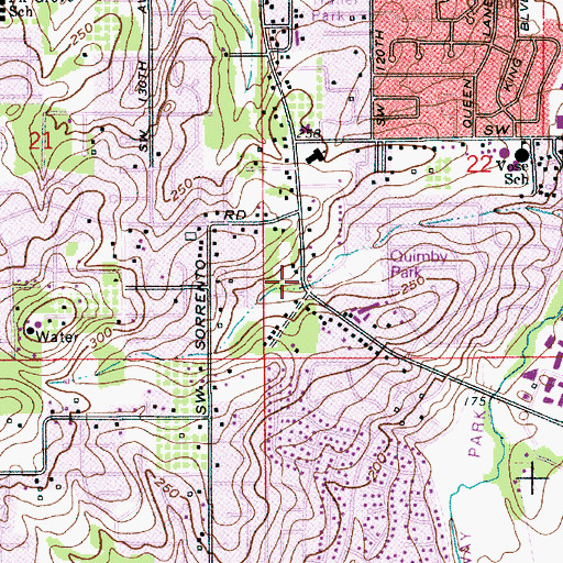 Topographic Map of Kingdom Hall of Jehovahs Witnesses, OR