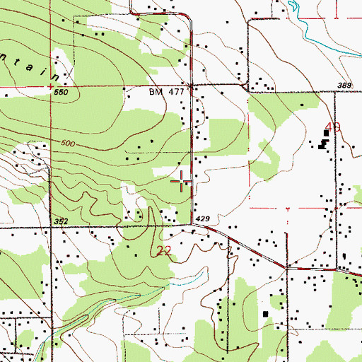 Topographic Map of Lacamas Bible Church, WA