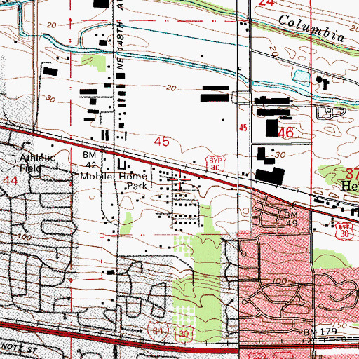 Topographic Map of Liberty Baptist Church, OR