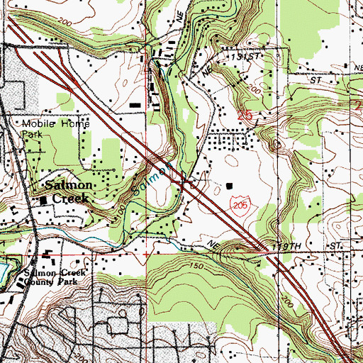 Topographic Map of Liberty Bible Church of the Nazarene, WA
