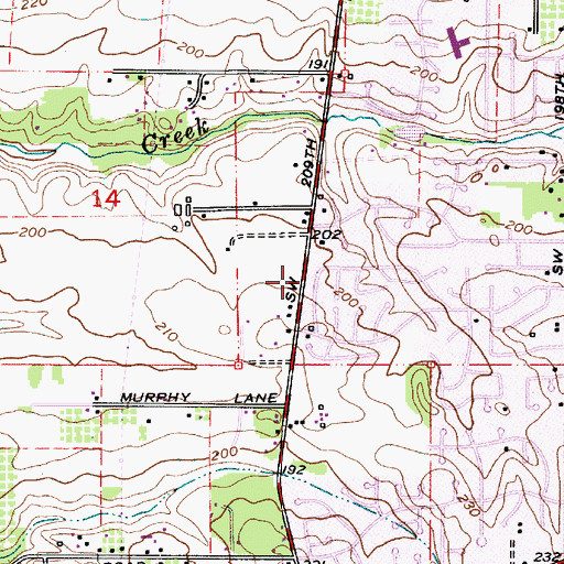 Topographic Map of Life Church, OR