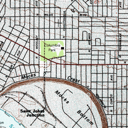 Topographic Map of Life Fellowship Church, OR