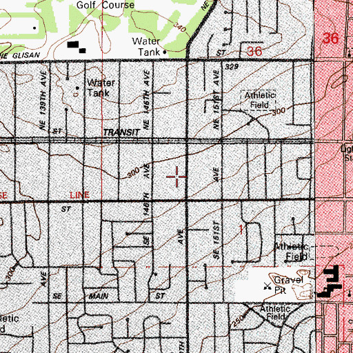 Topographic Map of Lifegate Baptist Church, OR