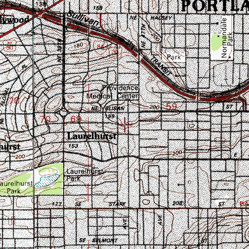 Topographic Map of Lighthouse Mission Church, OR