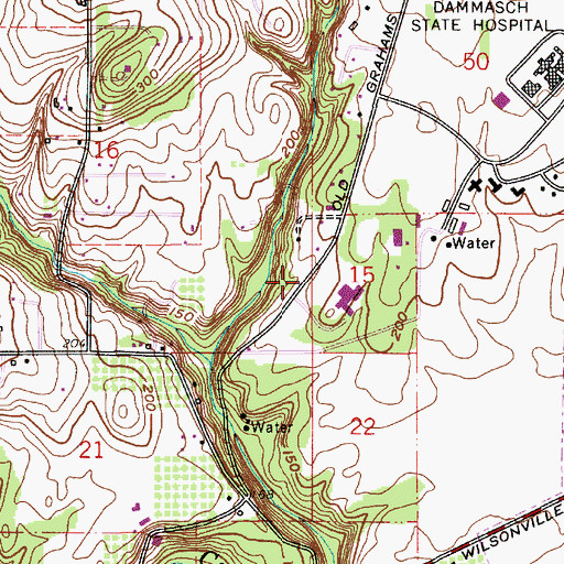 Topographic Map of Living Enrichment Center, OR