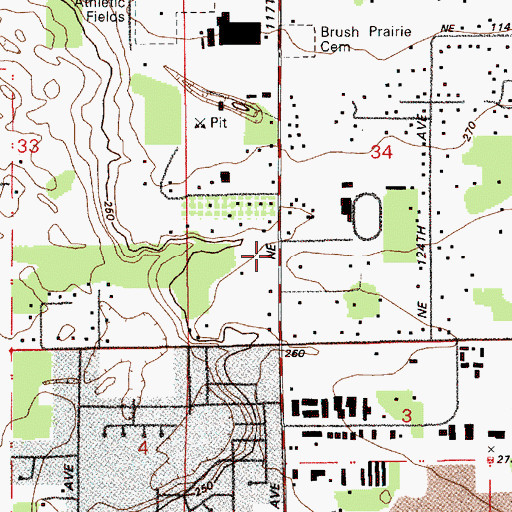 Topographic Map of Living Hope Community Church, WA