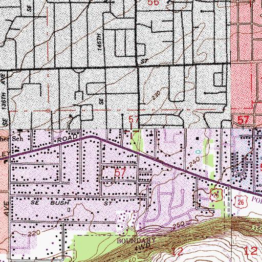 Topographic Map of Livinghope Baptist Church, OR
