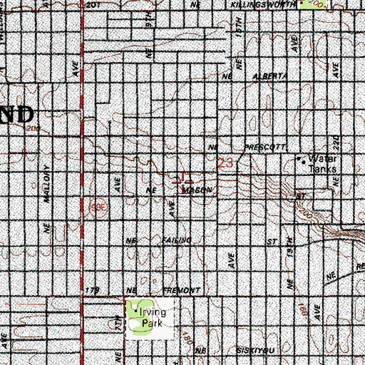 Topographic Map of Maranatha Church of God, OR