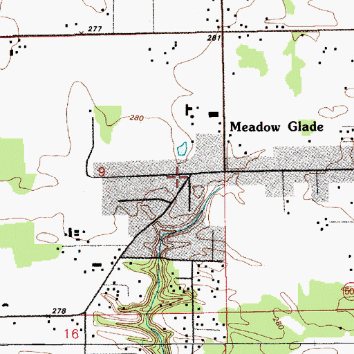 Topographic Map of Meadow Glade Seventh Day Adventist Church at Battle Ground, WA