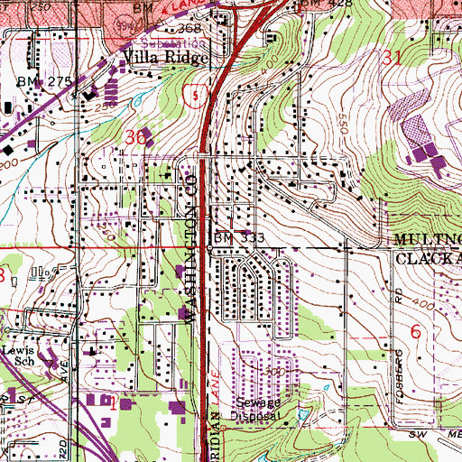 Topographic Map of Meadow Springs Church, OR