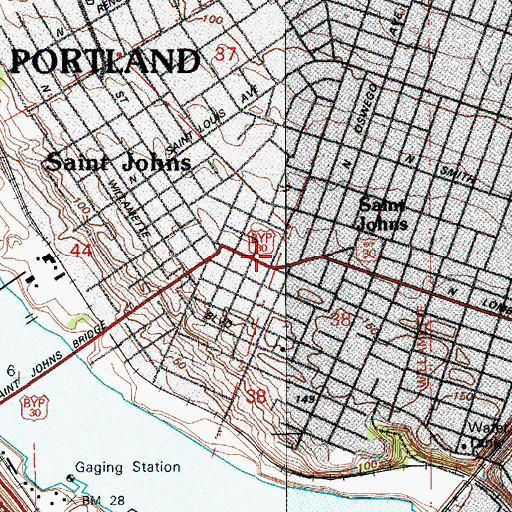 Topographic Map of Messiah Finnish Lutheran Church, OR