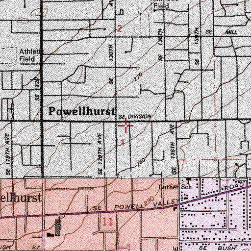 Topographic Map of Midway Christian Church, OR