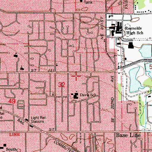 Topographic Map of Peace Mennonite Church, OR