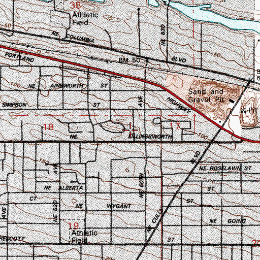 Topographic Map of Portland Hmong Alliance Church, OR