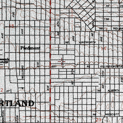 Topographic Map of Power House Church, OR