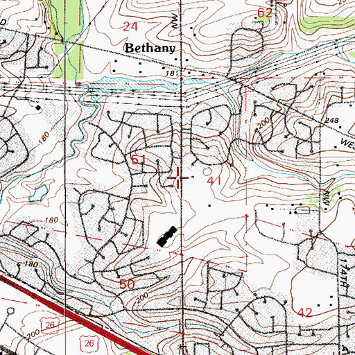 Topographic Map of Rock Creek Community Church, OR