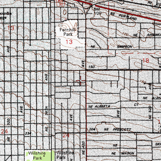 Topographic Map of Saint Charles Church, OR