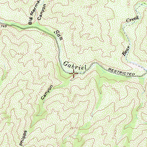 Topographic Map of Phipps Canyon, CA