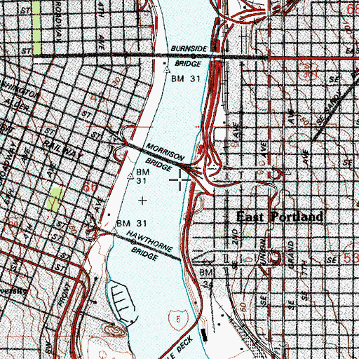 Topographic Map of Interchange 300, OR