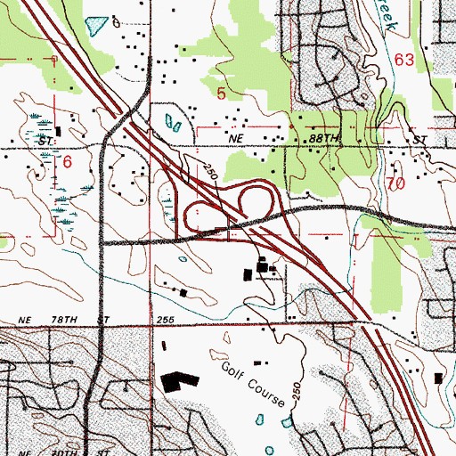 Topographic Map of Interchange 32, WA