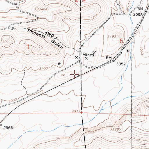 Topographic Map of Phoenix Gulch, CA