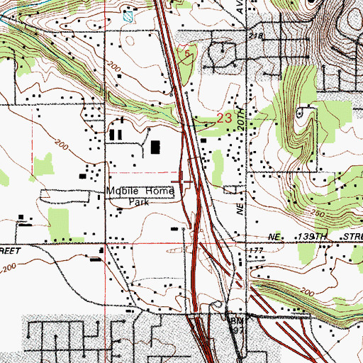 Topographic Map of Interchange 7, WA