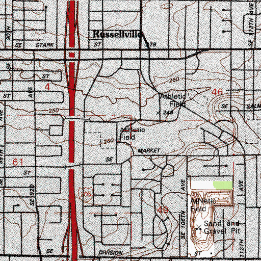 Topographic Map of Adventist Medical Center, OR