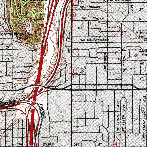 Topographic Map of Vibra Specialty Hospital, OR