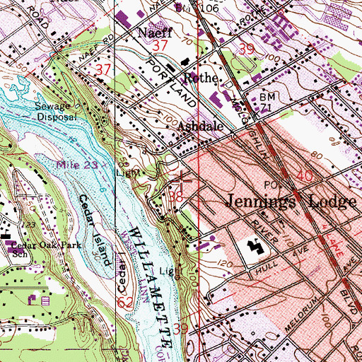 Topographic Map of Evangelical Center Conference Grounds, OR