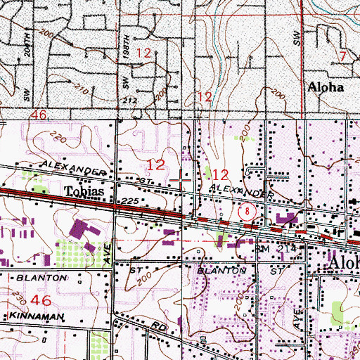 Topographic Map of Saint Elizabeth Ann Seton Catholic Church, OR