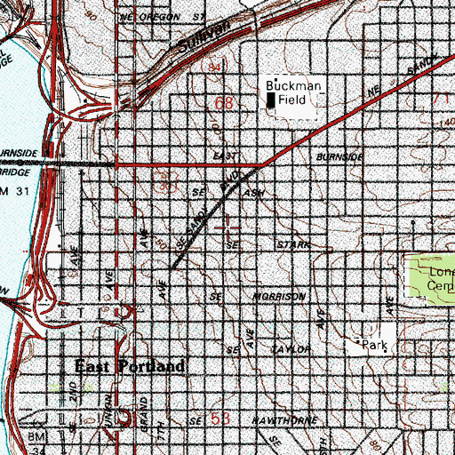 Topographic Map of Saint Francis of Assisi Catholic Church, OR