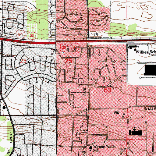 Topographic Map of Saint George Antiochian Orthodox Church, OR