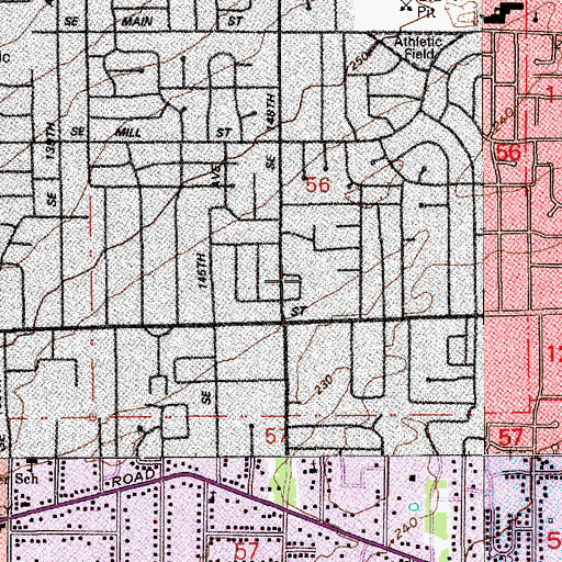 Topographic Map of Saint Joseph the Worker Catholic Church, OR