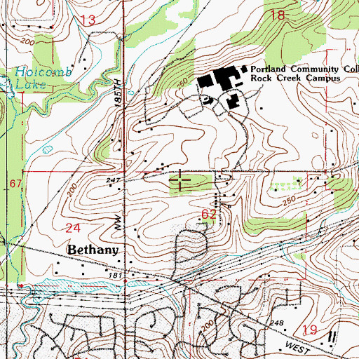 Topographic Map of Saint Juan Diego Church, OR