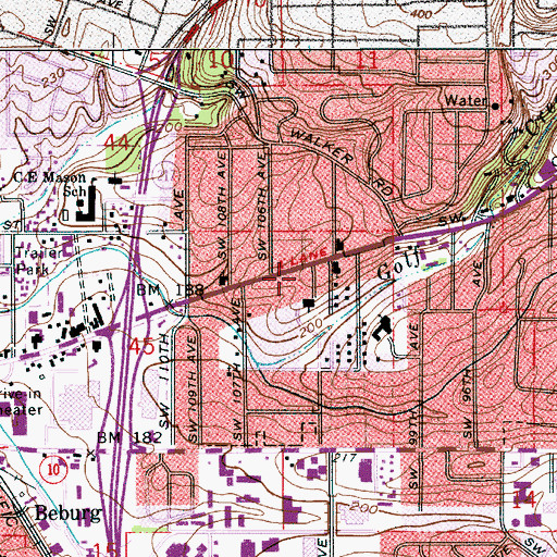 Topographic Map of Saint Matthew Lutheran Church, OR