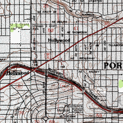 Topographic Map of Saint Michael and all Angels Church, OR