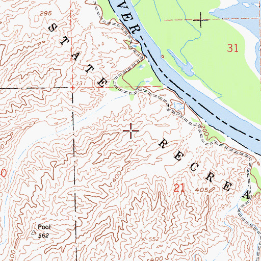 Topographic Map of Picacho State Recreation Area, CA