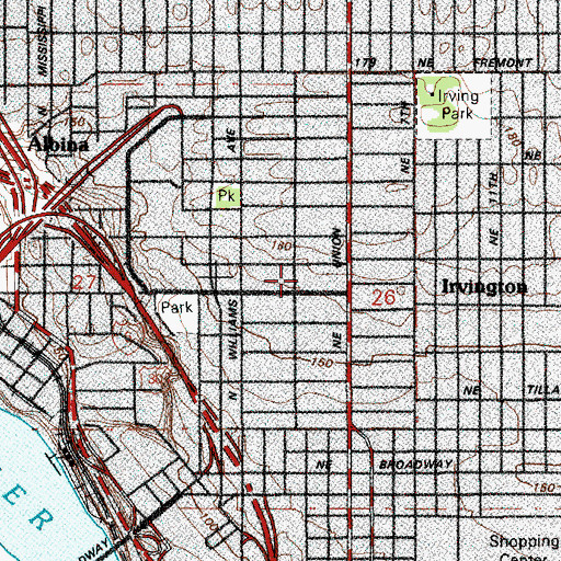 Topographic Map of Saint Philip the Deacon Episcopal Church, OR