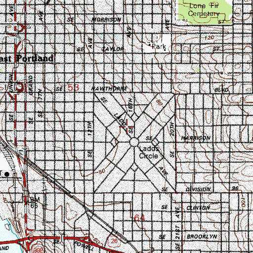 Topographic Map of Saint Sharbel Maronite Rite Catholic Church, OR