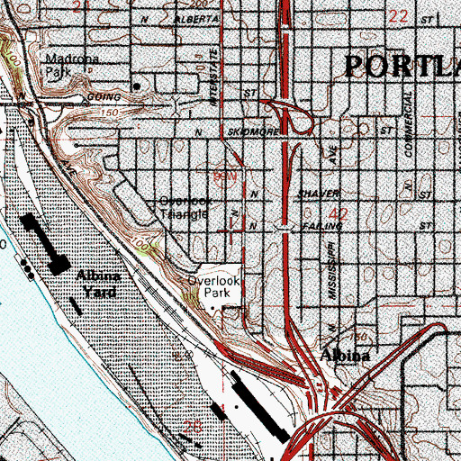 Topographic Map of Saint Stanislaus Polish Catholic Church, OR