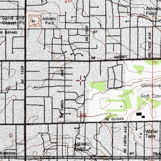 Topographic Map of Saint Therese Catholic Church, OR