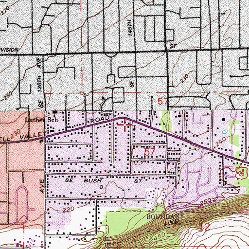 Topographic Map of Saint Timothy Lutheran Church, OR