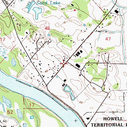 Topographic Map of Sauvie Island Community Church, OR