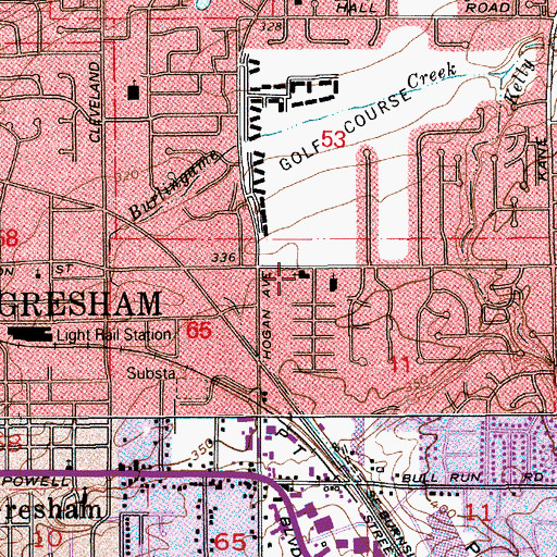 Topographic Map of Saved by Grace Lutheran Church, OR