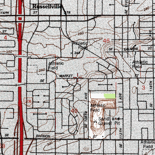 Topographic Map of Seventh Day Adventist Churches of Sunnyside, OR