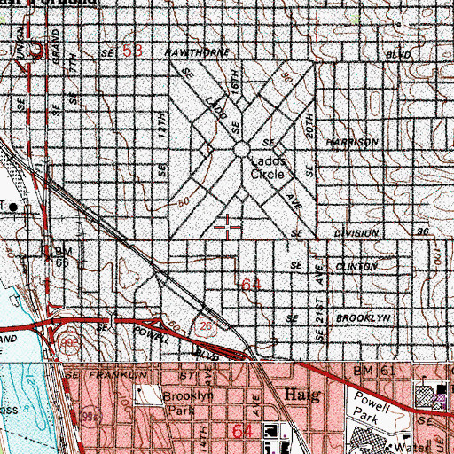 Topographic Map of Sisters of Saint Francis Church, OR