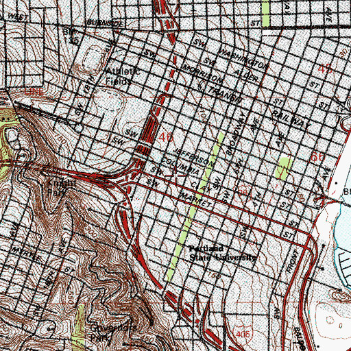 Topographic Map of Sixth Church of Christ Scientist Reading Room, OR