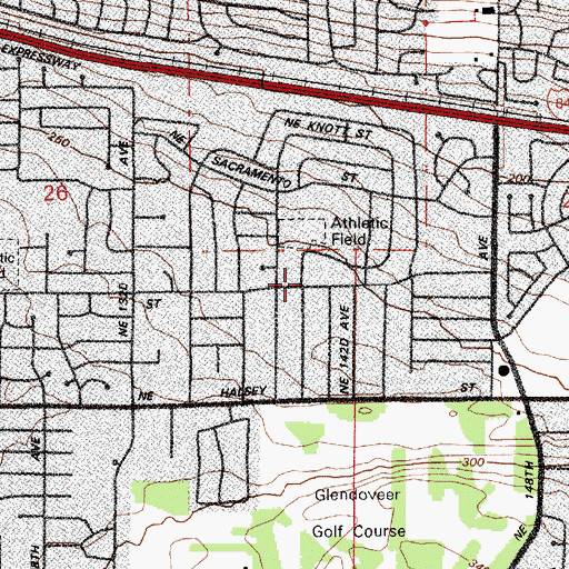 Topographic Map of Slavic Evangelical Church, OR
