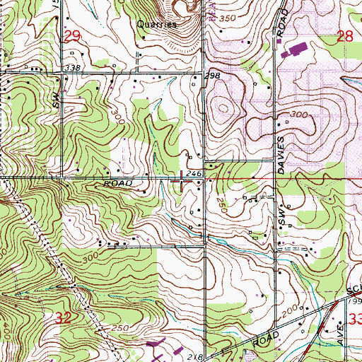 Topographic Map of Southwest Bible Church, OR